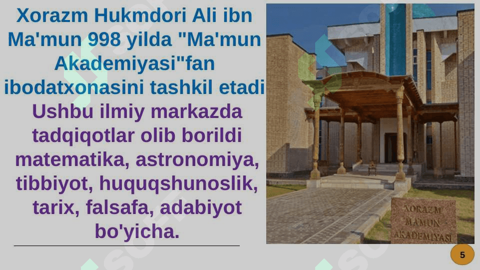 MUSTAQILLIK YILLARIDA O'ZBEKISTONDA MADANIY VA MA'NAVIY TARAQQIYOT 5