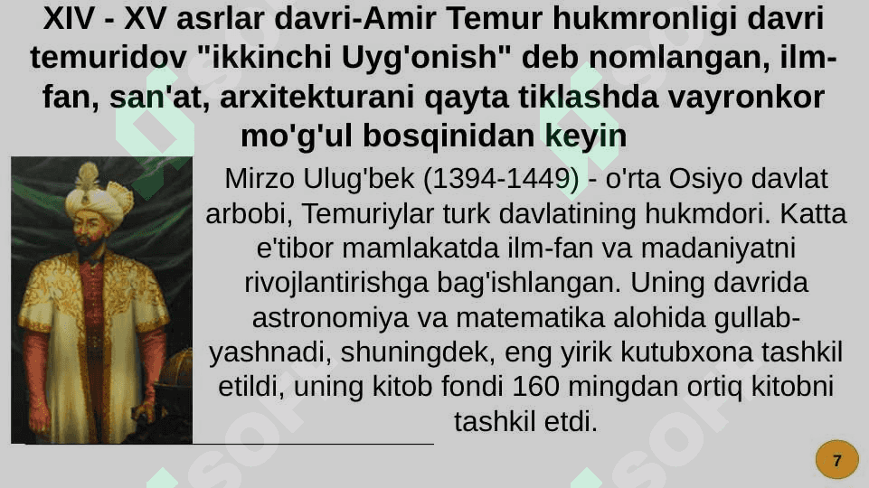 MUSTAQILLIK YILLARIDA O'ZBEKISTONDA MADANIY VA MA'NAVIY TARAQQIYOT 7