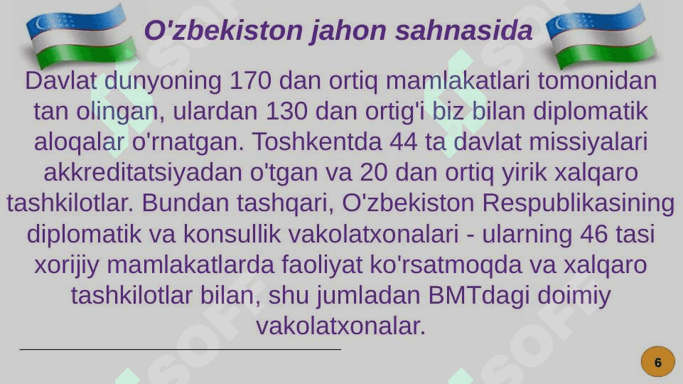O'zbekiston va jahon hamjamiyati 6