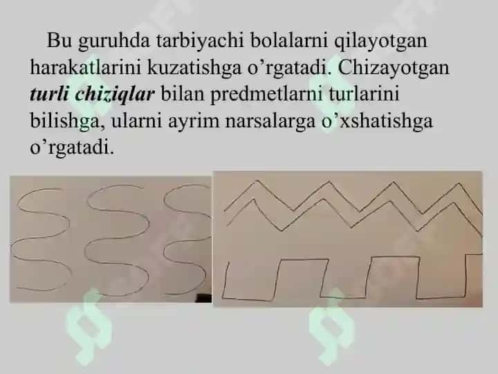 Maktabgacha taʼlim tashkilotlarida turli yosh guruhlarda Rasm chizishga o‘rgatish metodlari 7