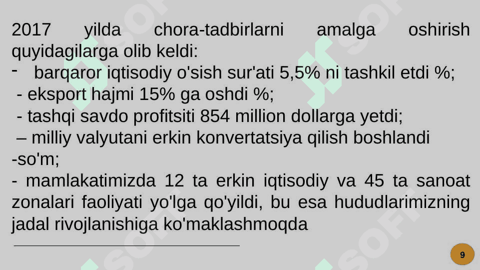 MUSTAQILLIK YILLARIDA O'ZBEKISTONDAGI IJTIMOIY IQTISODIY O'ZGARISHLAR 8