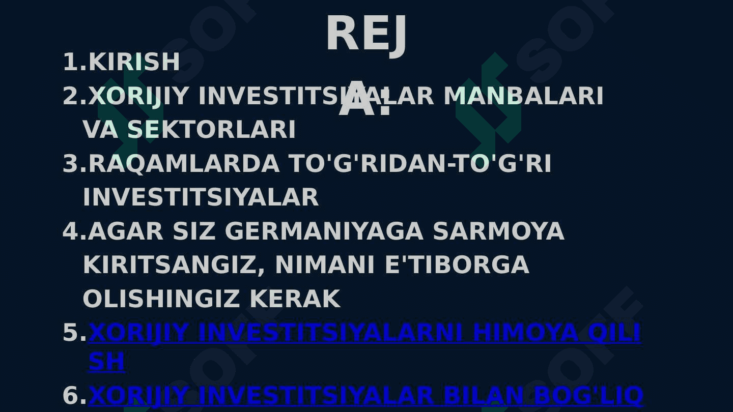 Germaniyada xorijiy investitsiyalar 2