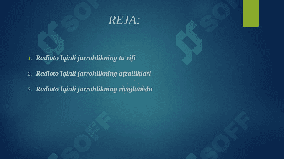 Radioto'lqinli jarrohlik 2