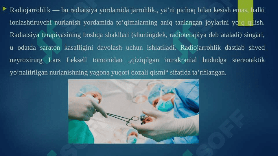 Radioto'lqinli jarrohlik 3