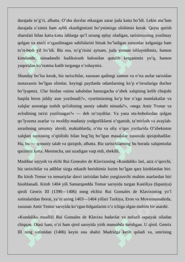Rui Gonsales de Klavihoning “Samarqandga – Amir Temur saroyiga sayohat kundaligi” asari tarixiy manba sifatida 3