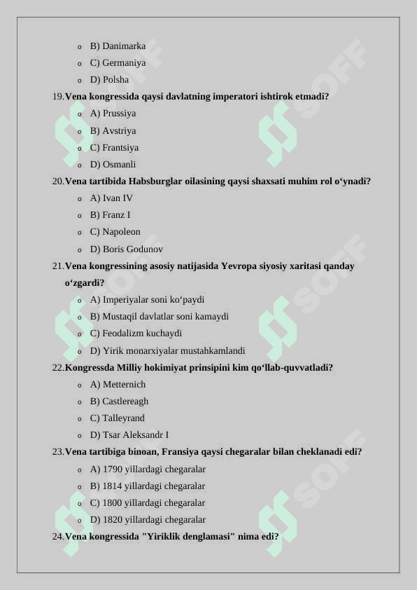 Vena kongressi  mavzusiga oid test tuzish  24 4