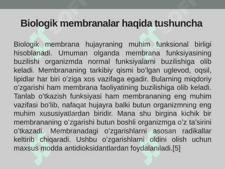 BIOLOGIK MEMBRANALARDAGI FIZIK JARAYONLAR 3