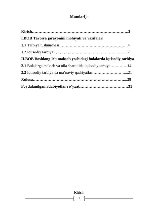 kurs ishi