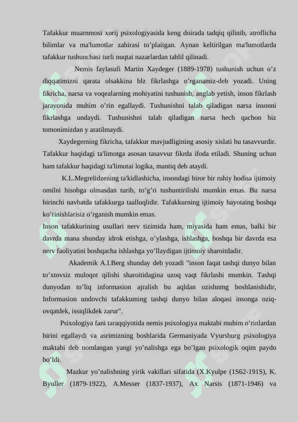 Tafakkur borasidagi psixologik nazariyalar 3