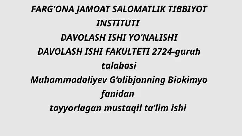 Aminokislotalar almashinuvining tug’ma kasalliklari