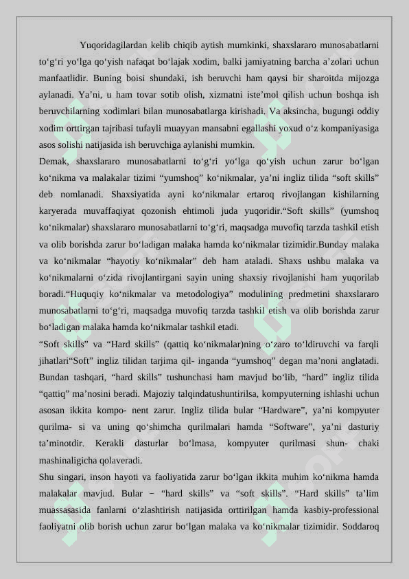 Huquqiy ko'nikmalar va metodologiya moduli predmeti, vazifalari va o'zlashtirish metodlari.  Soft skills 7