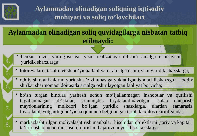 Aylanmadan olinadigan soliq 7