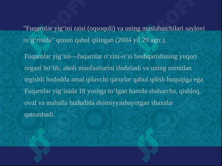 O’zbekistonda Mahalliy o‘zini-o‘zi boshqarish organlari 6