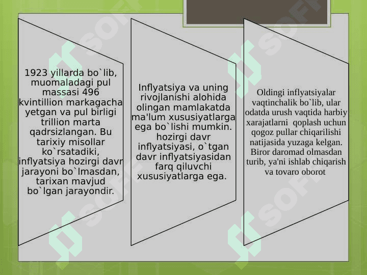 INFLATSIYA TURLARI  VA OQIBATLARI 6