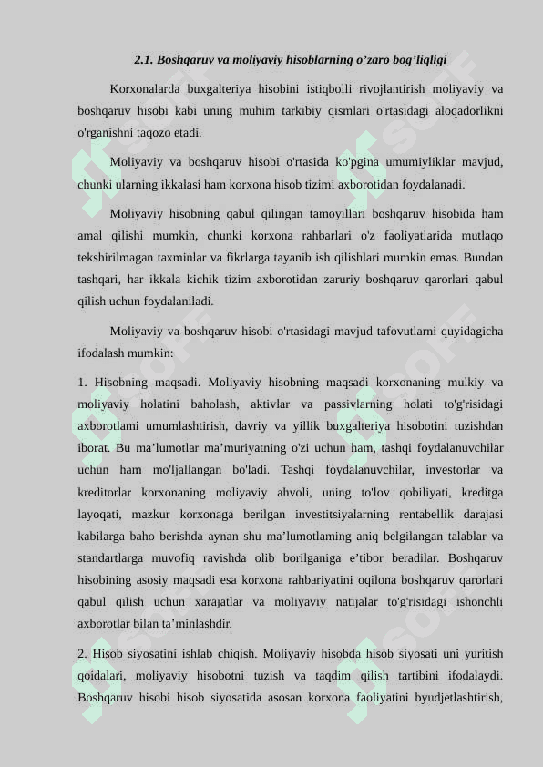 Boshqaruv va moliyaviy hisoblarning xususiyatlari 4