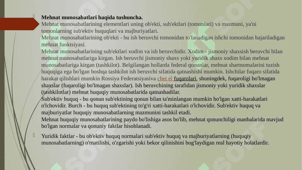 MEHNAT MUNOSABATLARINI TARTIBGA SOLISH 3