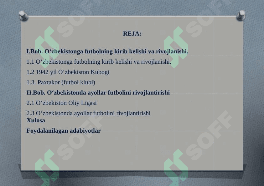 O’ZBEKISTONDA FUTBOLNING VUJUDGA KELISHI 2