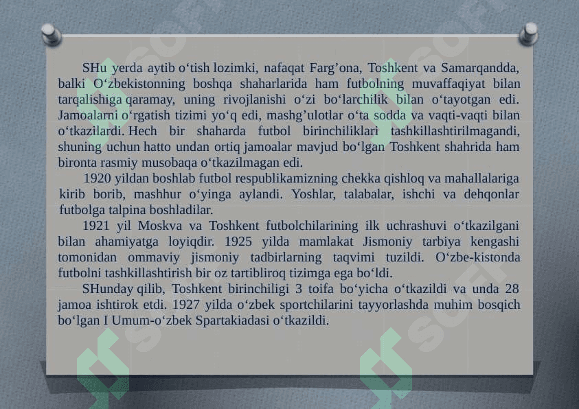 O’ZBEKISTONDA FUTBOLNING VUJUDGA KELISHI 5