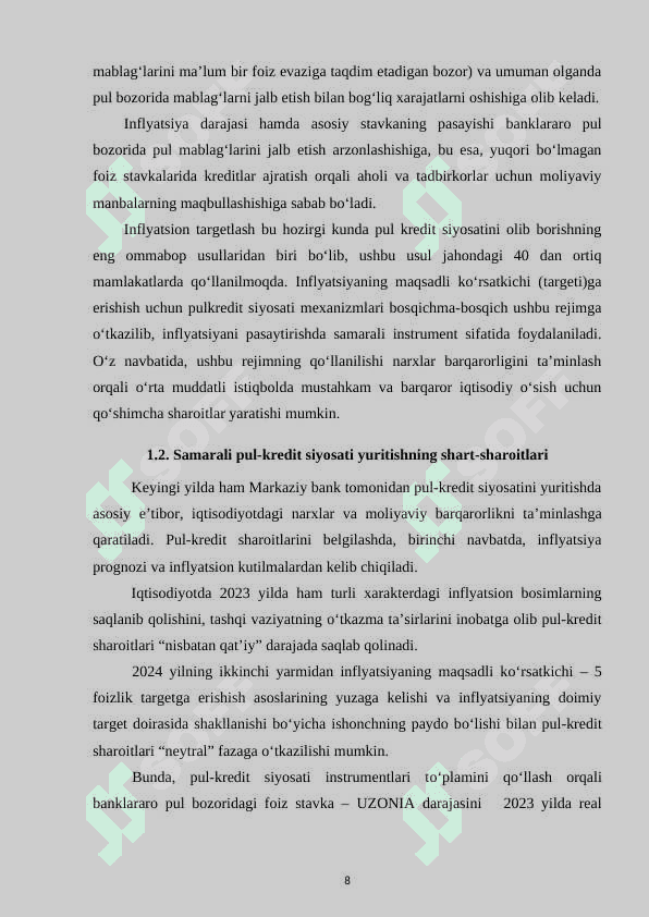 Pul-kredit va byujet-soliq siyosatining tо‘lov balansiga ta’siri 8