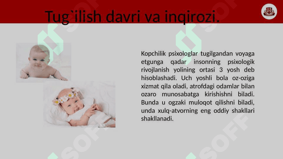CHAQALOQLIKNI RIVOJLANISH DAVRI 3