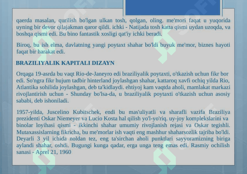 OSKAR NIMEYER  IJODI 5