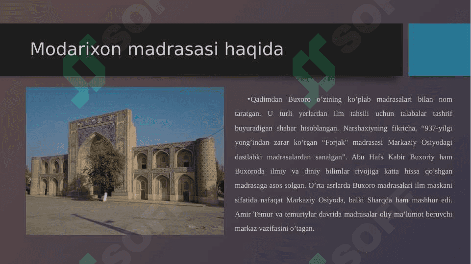 Modarixon madrasasi 3