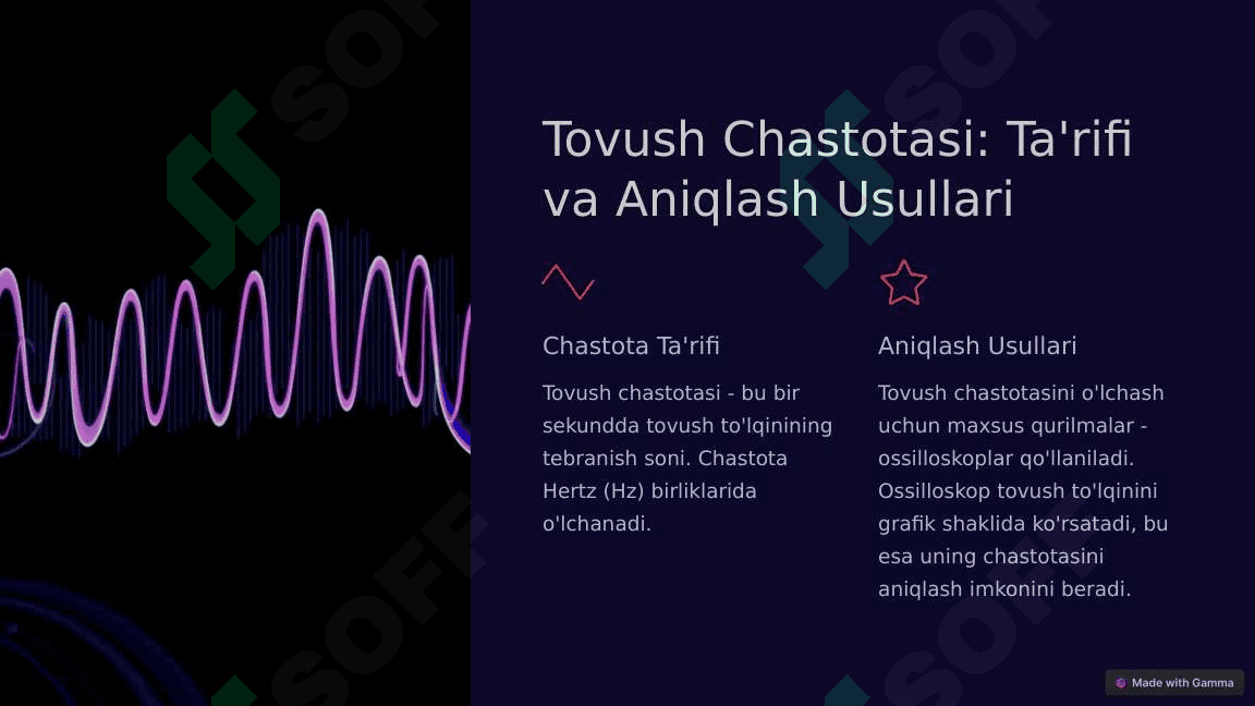 Tovush Xususiyatlari Intensivlik Chastota Balandlik va Tembr 4