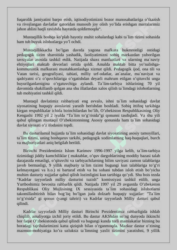 Ta'lim sohasida xalqaro hamkorlikning yo'lga qo'yilishi 8
