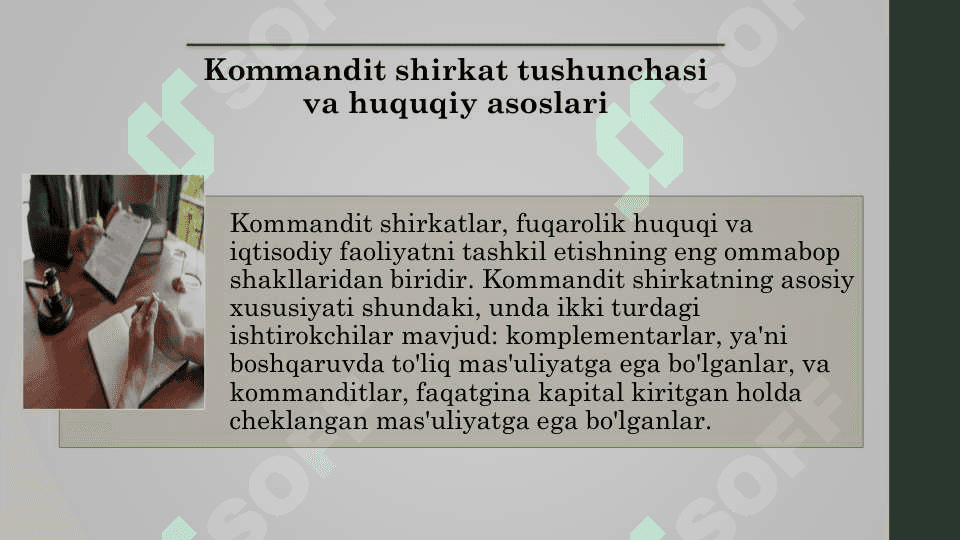 Kommandit shirkat fuqarolik huquqiy muammolari. Pdf 4