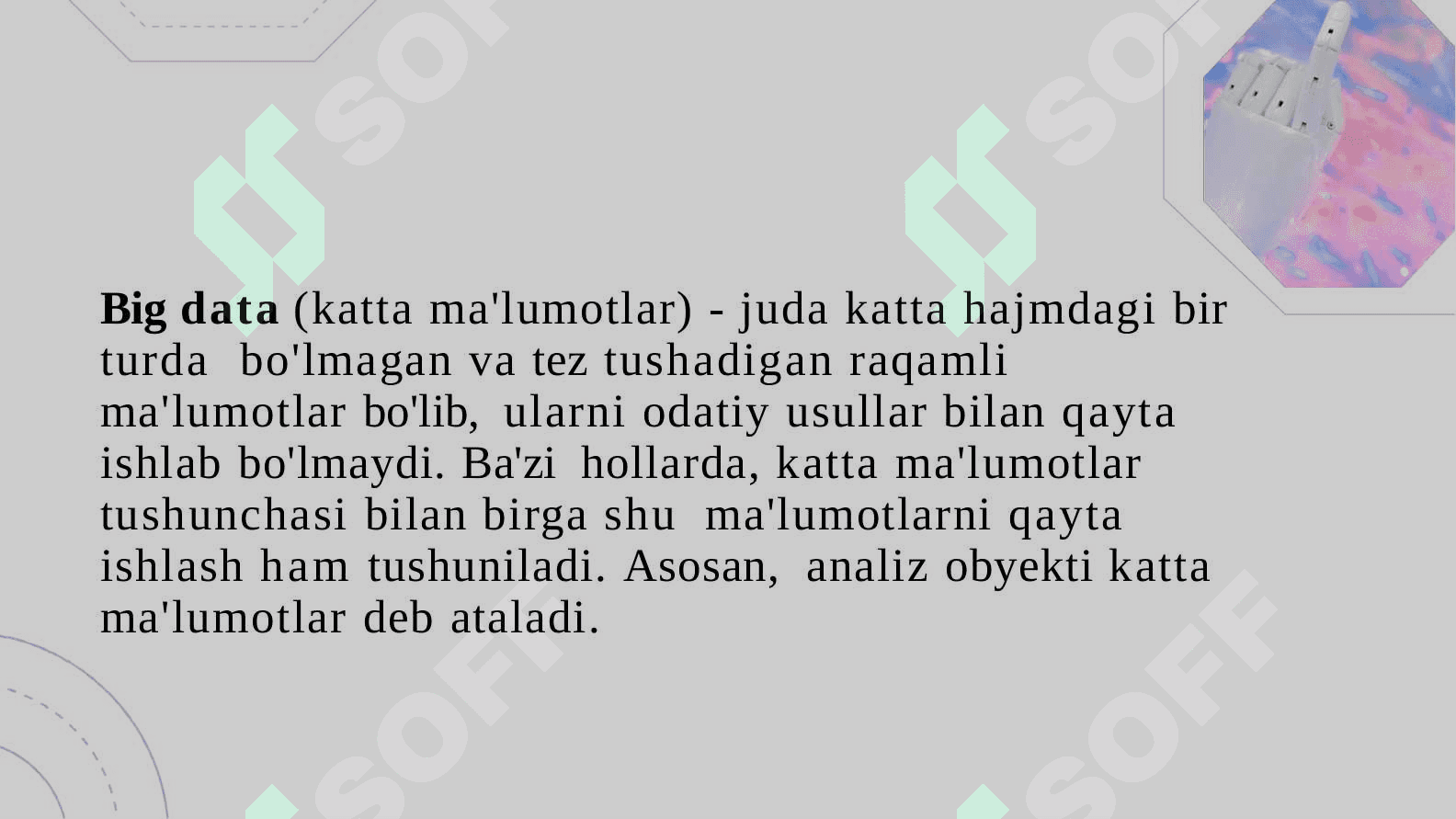 Katta hajimli malumotlarni qayta ishlash texnologiyalari 2