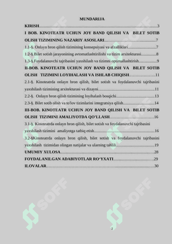 KINOTEATR UCHUN JOY BAND QILISH VA  BILET SOTIB OLISH TIZIMINING NAZARIY ASOSLARI 2