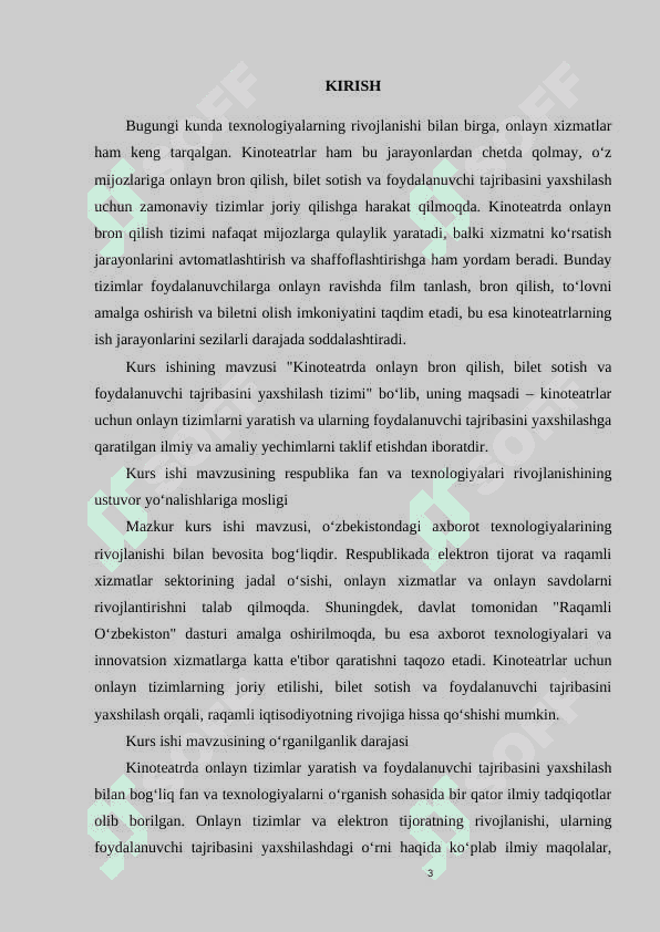 KINOTEATR UCHUN JOY BAND QILISH VA  BILET SOTIB OLISH TIZIMINING NAZARIY ASOSLARI 3