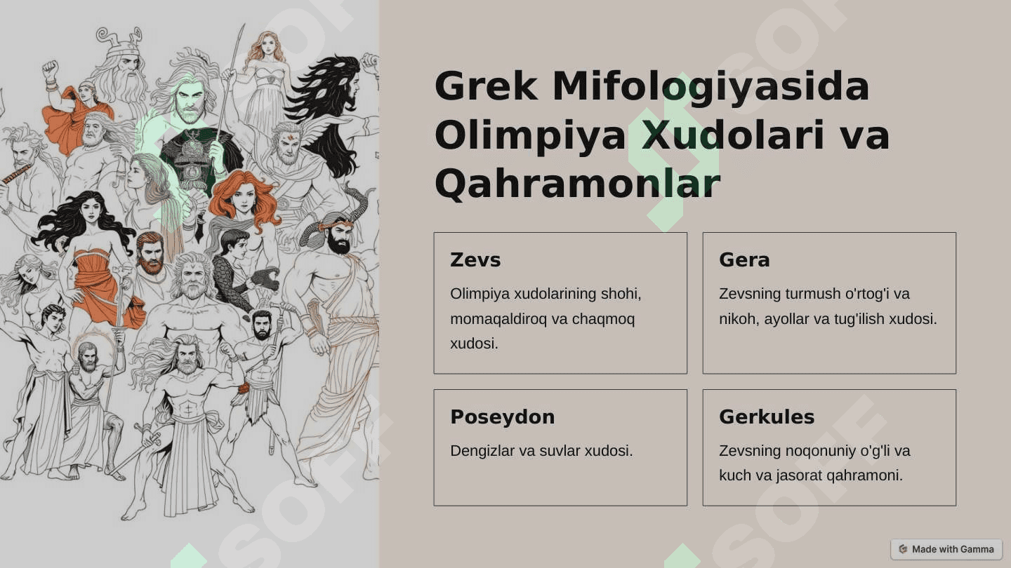 Qadimgi Gretsiya: Olimpiyada o'yinlari, mifalogiya va falsafa. 4
