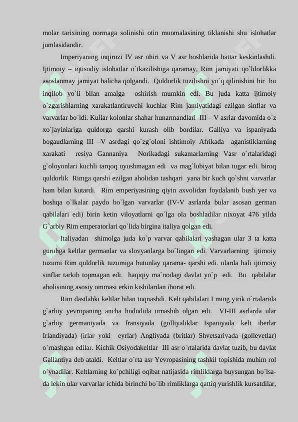 O‘RTA ASRLAR G‘ARBIY YEVROPADA FEODAL TUZUMNING VUJUDGA KELISHI. 4