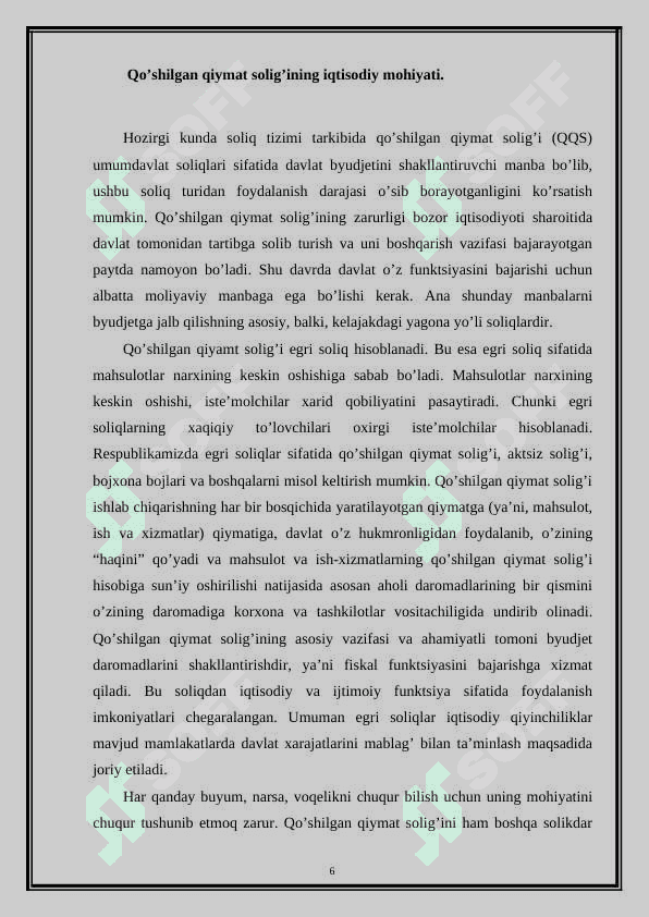 O‘ZBEKISTON RESPUBLIKASI HUDUDIGA IMPORT QILINADIGAN TOVARLAR,ISHLARXIZMATLARGA  QO'SHILGAN QIYMAT SOLIG'INI HISOBLASH VA   TO'LASH TARTIBLARI. 5