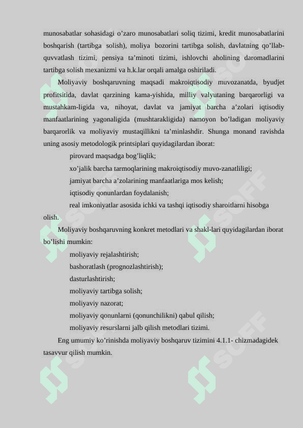 Moliya boshqaruv organlari va ularning vazifalar 5