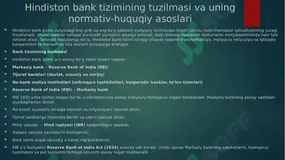 HINDISTON BANK TIZIMI SLAYD 3