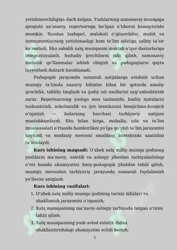 O‘zbek  xalq milliy musiqa ijodi yoshlarni  ma’naviy tarbiyasida muhim omildir 5