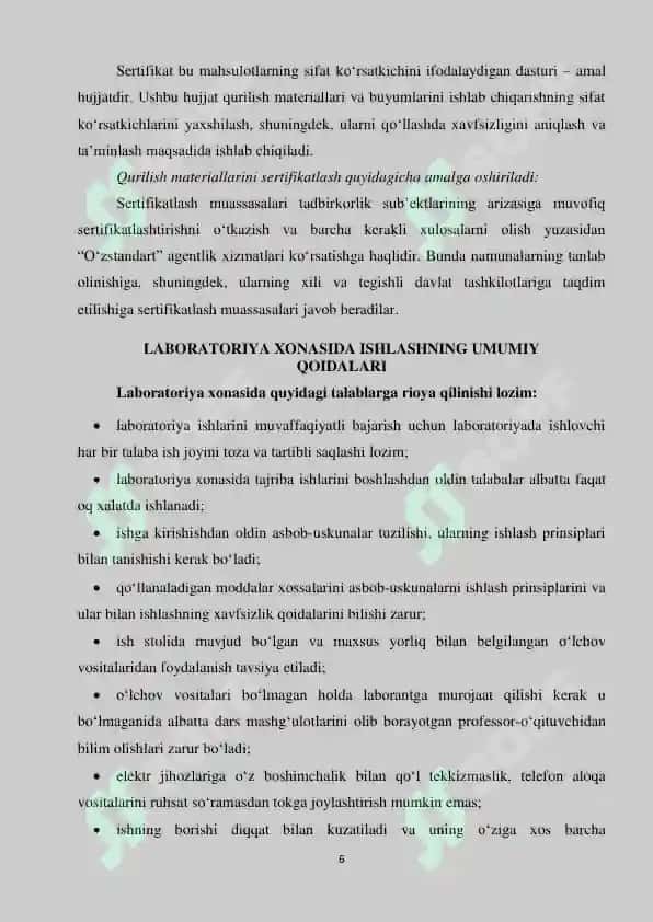 Metrologiya standartlashtirish va sertifikatlashtirish fanidan laboratoriya uslubiy qo'llanma 6