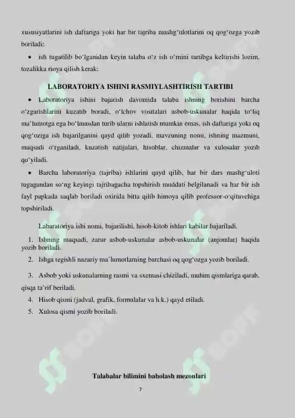 Metrologiya standartlashtirish va sertifikatlashtirish fanidan laboratoriya uslubiy qo'llanma 7
