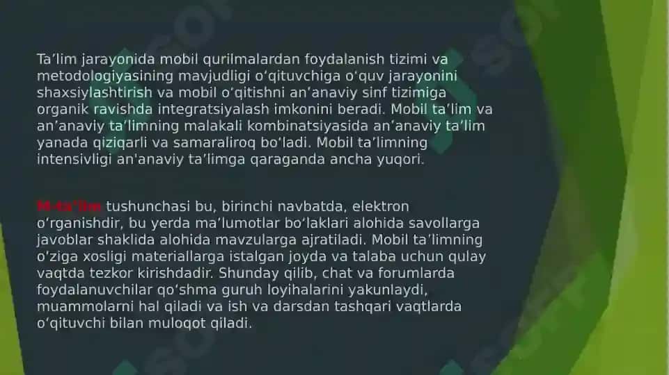 Mobilta’lim(m-learning) va uning afzalliklari 4