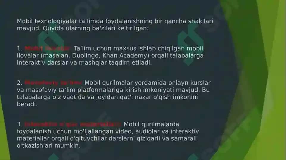 Mobilta’lim(m-learning) va uning afzalliklari 7