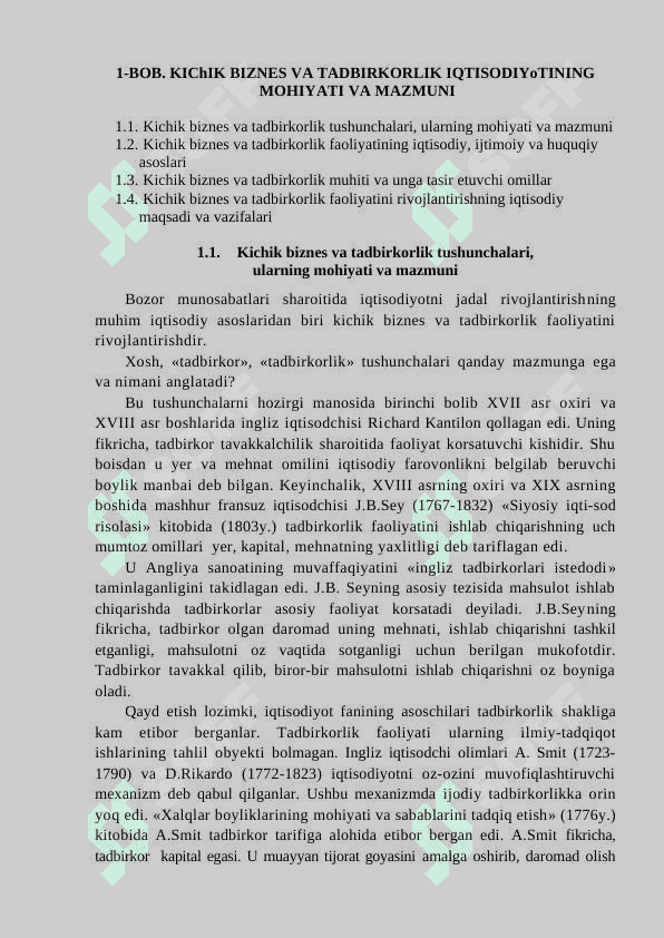 BIZNES VA TADBIRKORLIK ASOSLARI”
OQUV QOLLANMA 5