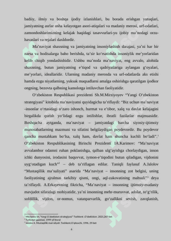 Ma'naviyatning vujudga kelishi to'g'risidagi turli xil nazariyalar va qarashlar 6
