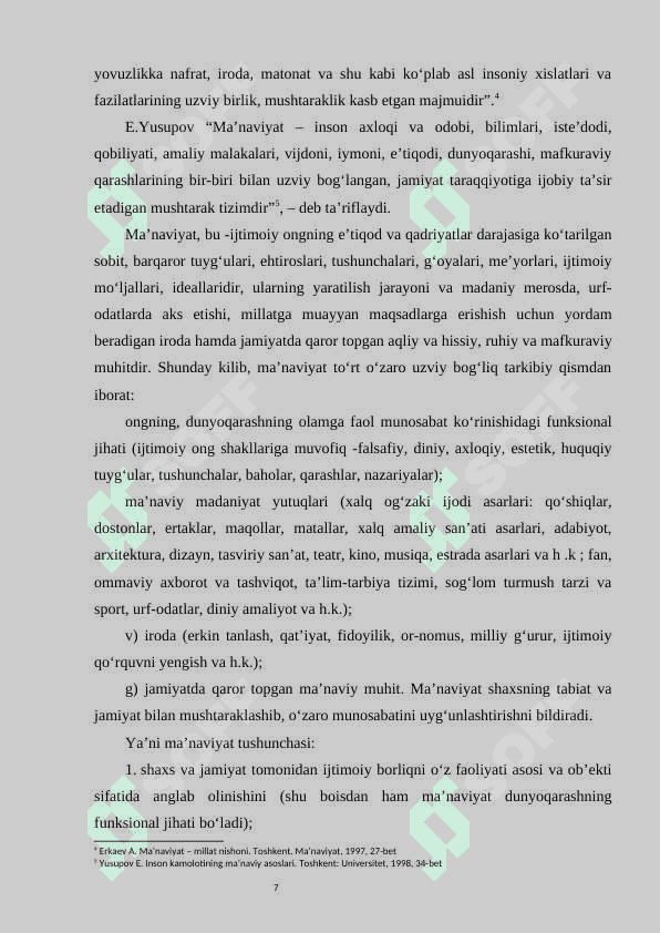 Ma'naviyatning vujudga kelishi to'g'risidagi turli xil nazariyalar va qarashlar 7