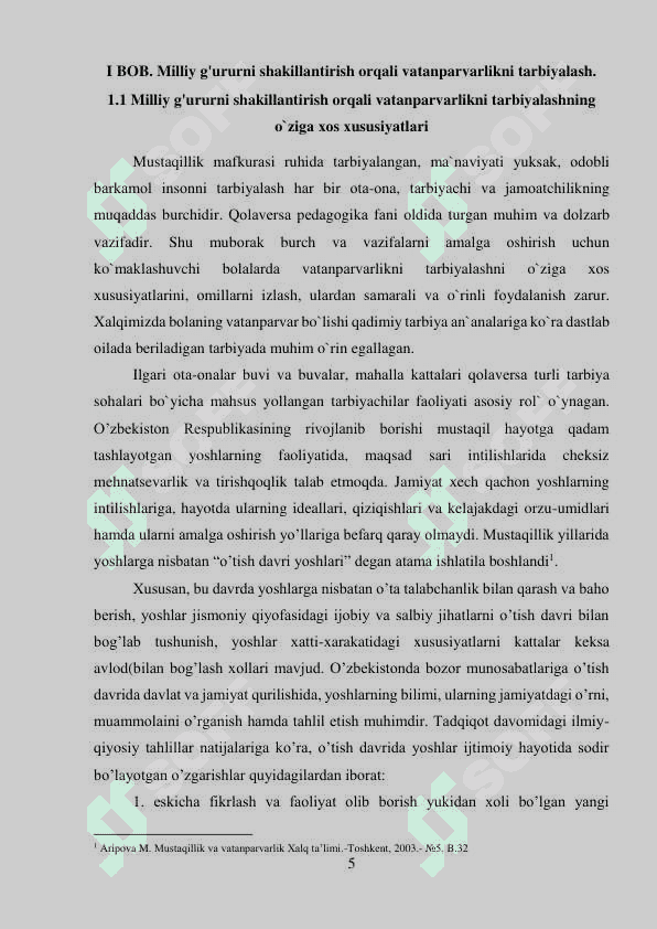 Millat tarbiyasi vatanparvarlikni mustahkamlash 5