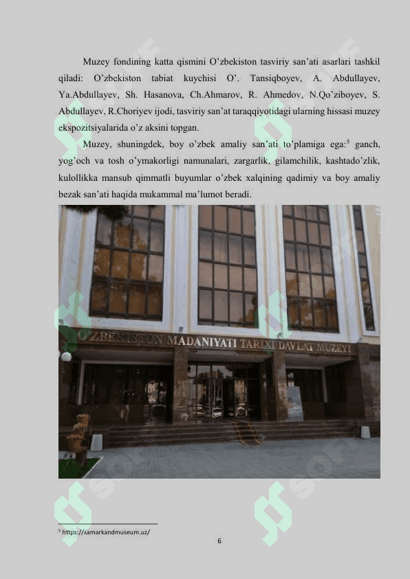 O'zbekiston madaniyat tarixi davlat muzeyi 6