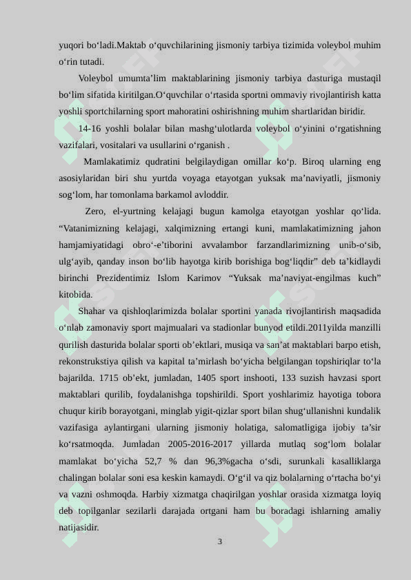 O‘QUVCHILARGA VOLEYBOL TEXNIKASINI O‘RGATISH 3