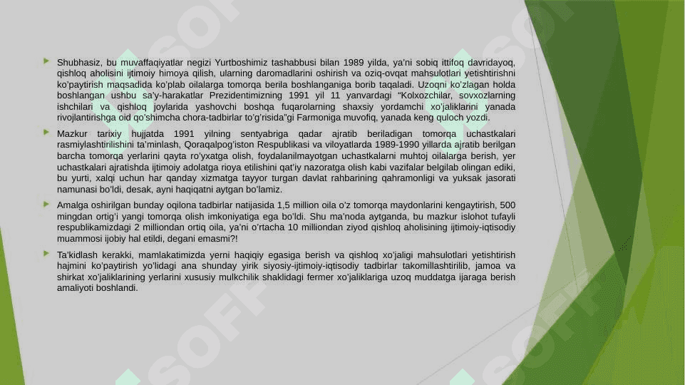 Aholining oziq ovqat havsizligini ta`minlash 4