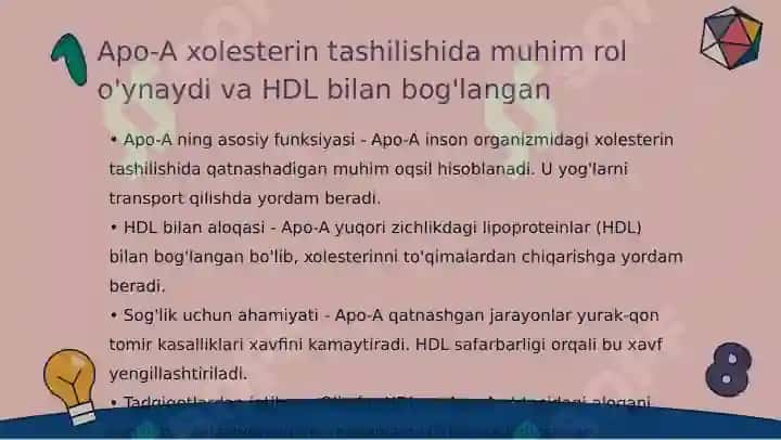 Xolesterin tashilishida qatnashuvchi Apo oqsillar 3